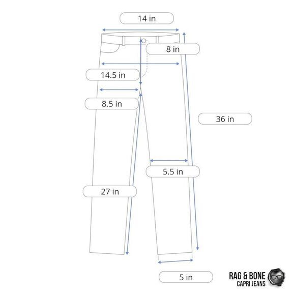 RAG & BONE SKINNY CAPRI JEANS WITH DISTRESSED KNEE HOLES NWT IN BRIGHT WHITE 27 - Picture 16 of 16